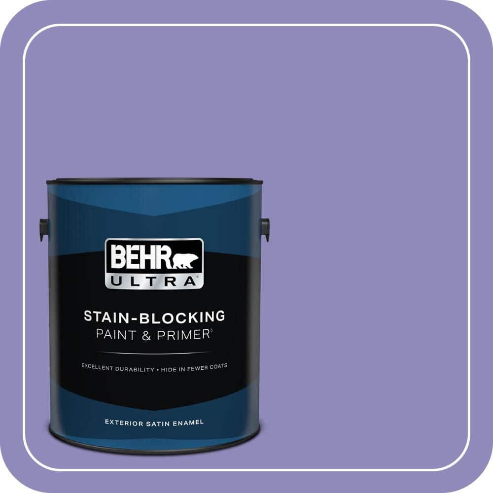 BEHR ULTRA 1 gal. #630B-6 Butterfly Garden Satin Enamel Exterior Paint & Primer