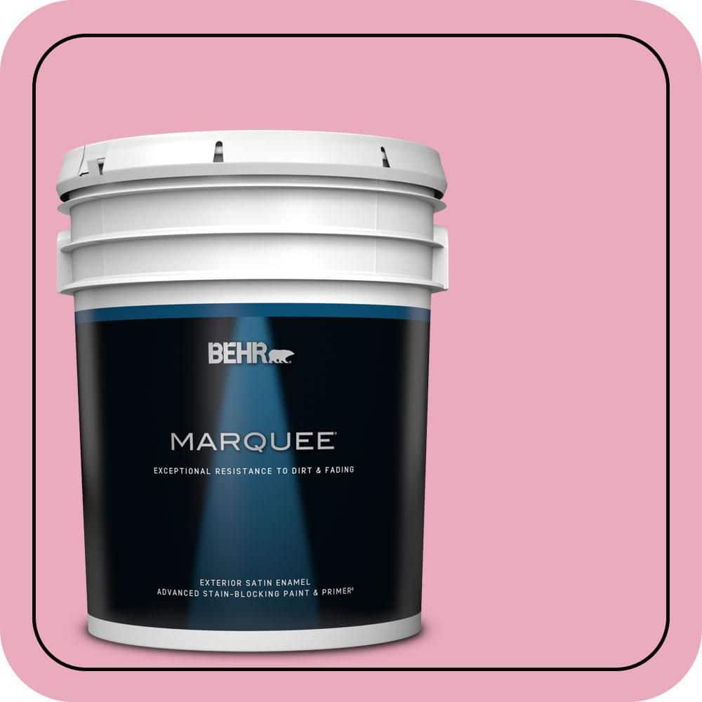 BEHR MARQUEE 5 gal. #T11-14 Kawaii Satin Enamel Exterior Paint & Primer
