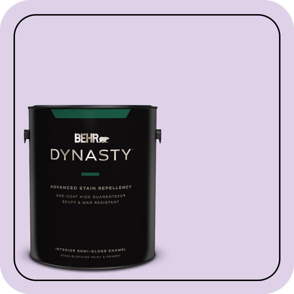 BEHR DYNASTY 1 gal. #P570-1 Teary Eyed Semi-Gloss Enamel Interior Stain-Blocking Paint & Primer