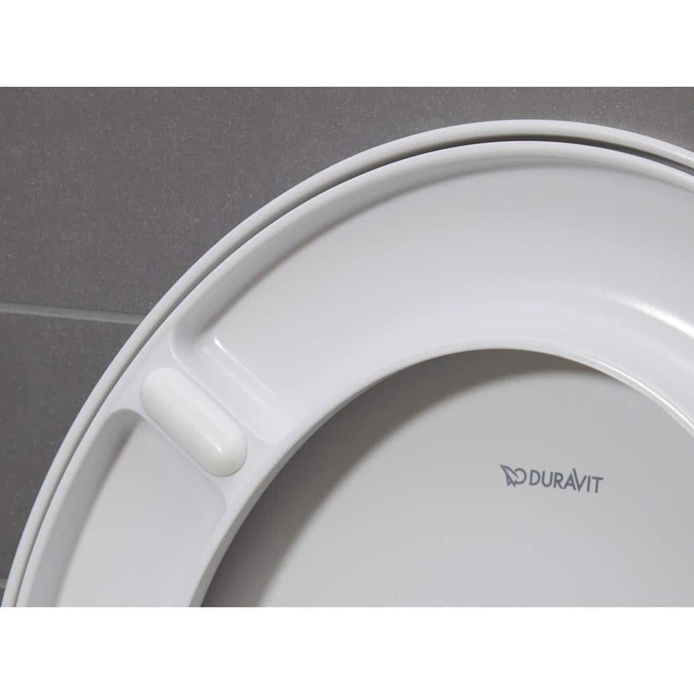 Duravit No.1 1-piece 1.28 GPF Single Flush Elongated Toilet in White Seat Included (2)