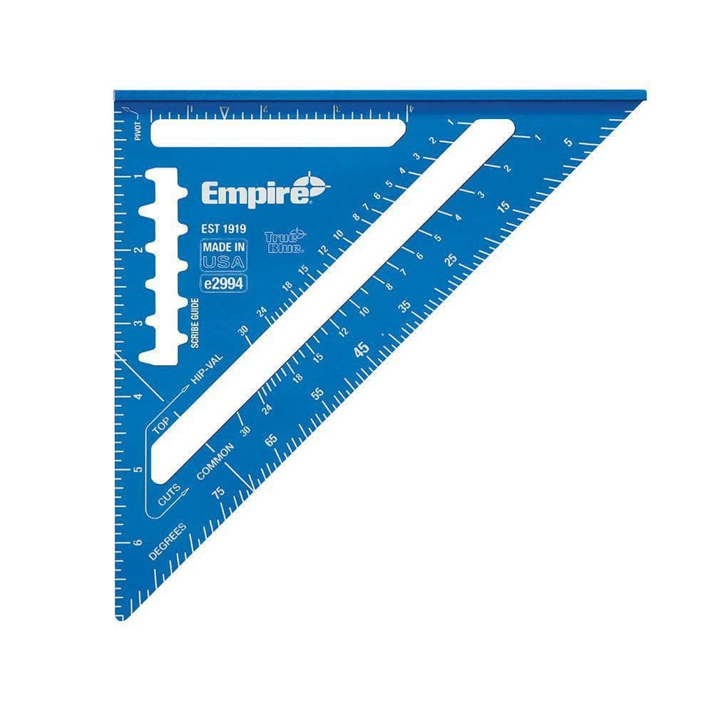 Empire Aluminum Magnetic I-Beam Level with Aluminum Rafter Square and Torpedo Level (2)