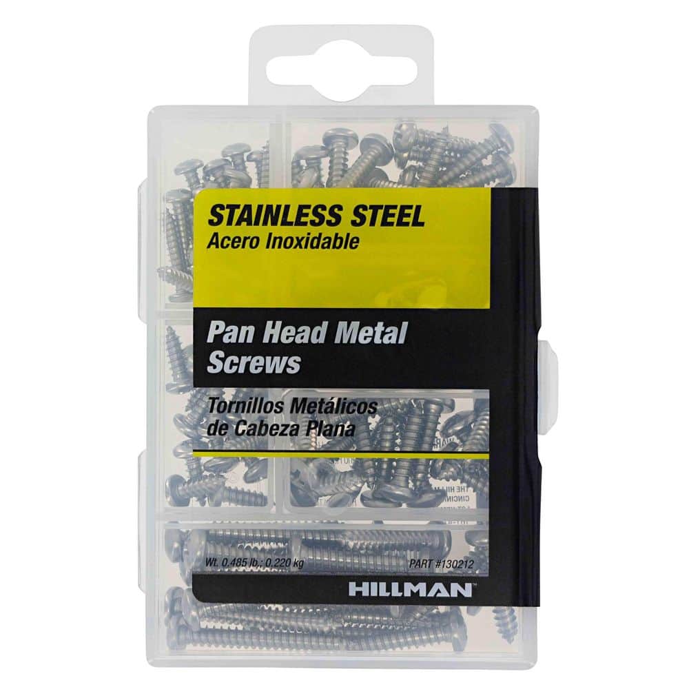 Hillman Stainless Steel Pan Head Phillips Sheet Metal Screw Assorted Kit (100-Pack) (1)