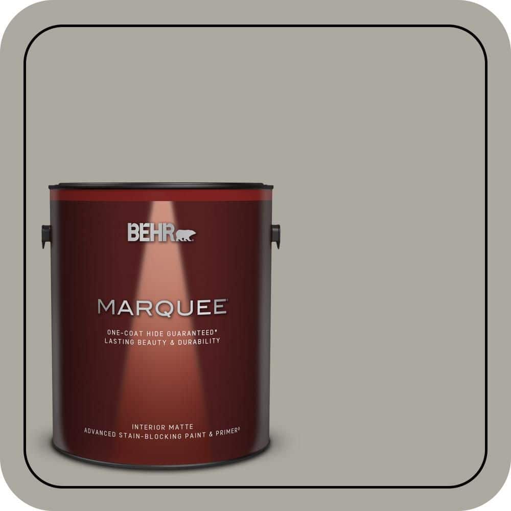 BEHR MARQUEE 1 gal. #N360-3 Still Gray One-Coat Hide Matte Interior Paint & Primer