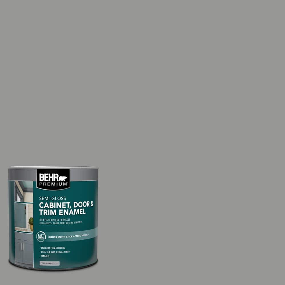 BEHR PREMIUM 1 qt. #PPU24-19 Shark Fin Semi-Gloss Enamel Interior/Exterior Cabinet, Door & Trim Paint (1)