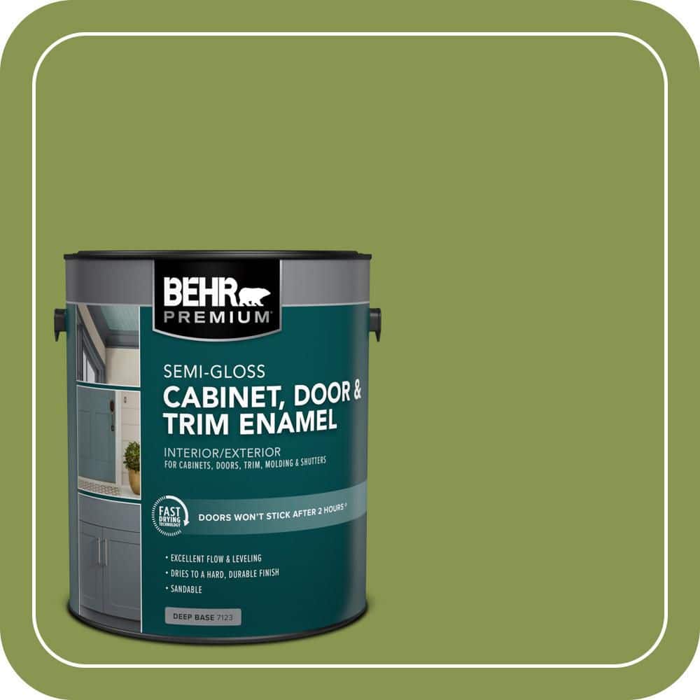 BEHR PREMIUM 1 gal. #M350-6 Frog Semi-Gloss Enamel Interior/Exterior Cabinet, Door & Trim Paint