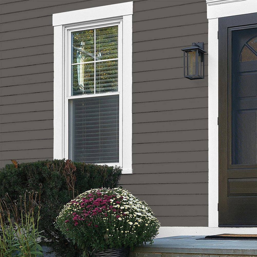 Glidden Premium 1 gal. PPG0999-7 Dark Woods Flat Exterior Latex Paint (4)