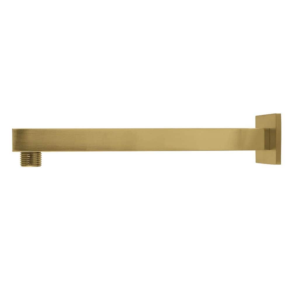 Kingston Brass 10 in. Shower Arm with Flange in Brushed Brass