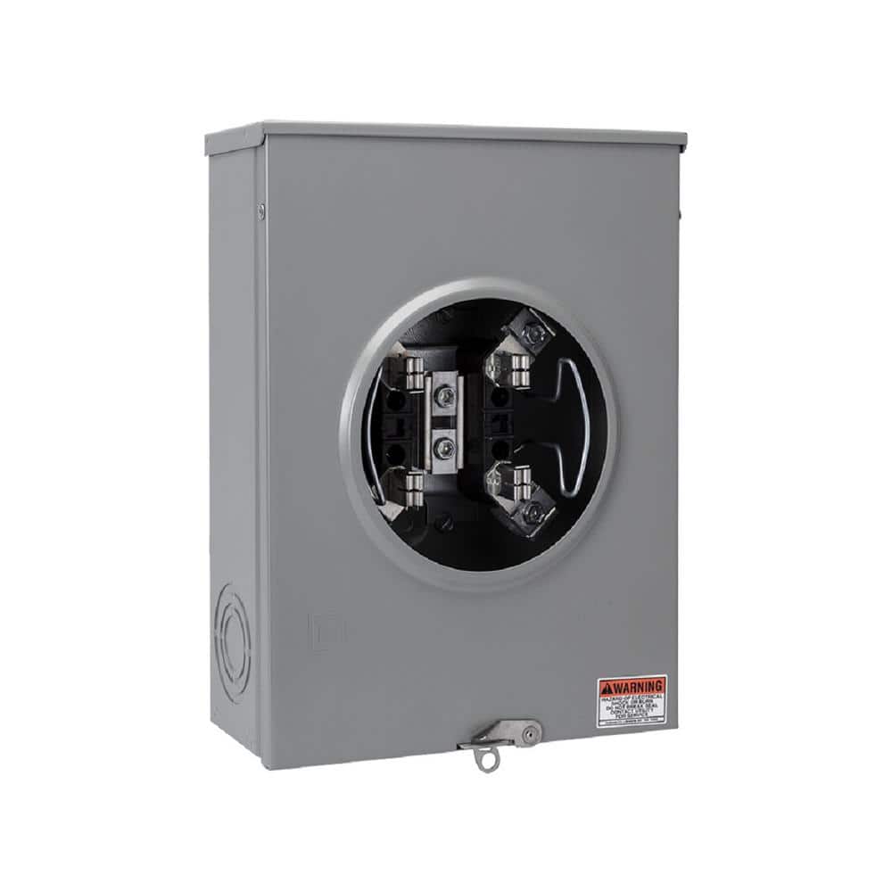 Square D 200 Amp Ringless Overhead/Underground Steel Meter Socket with Meter Equipment Group Label (3)