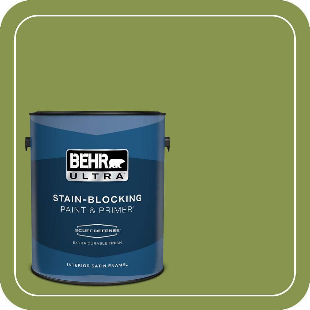 BEHR PREMIUM PLUS 1 gal. #410D-5 Scotland Isle Semi-Gloss Enamel Low Odor Interior Paint & Primer (1)