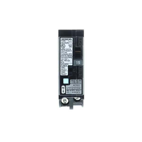 Siemens 15 Amp 1-Pole Dual Function (CAFCI/GFCI) Plug-On Neutral Circuit Breaker (2)