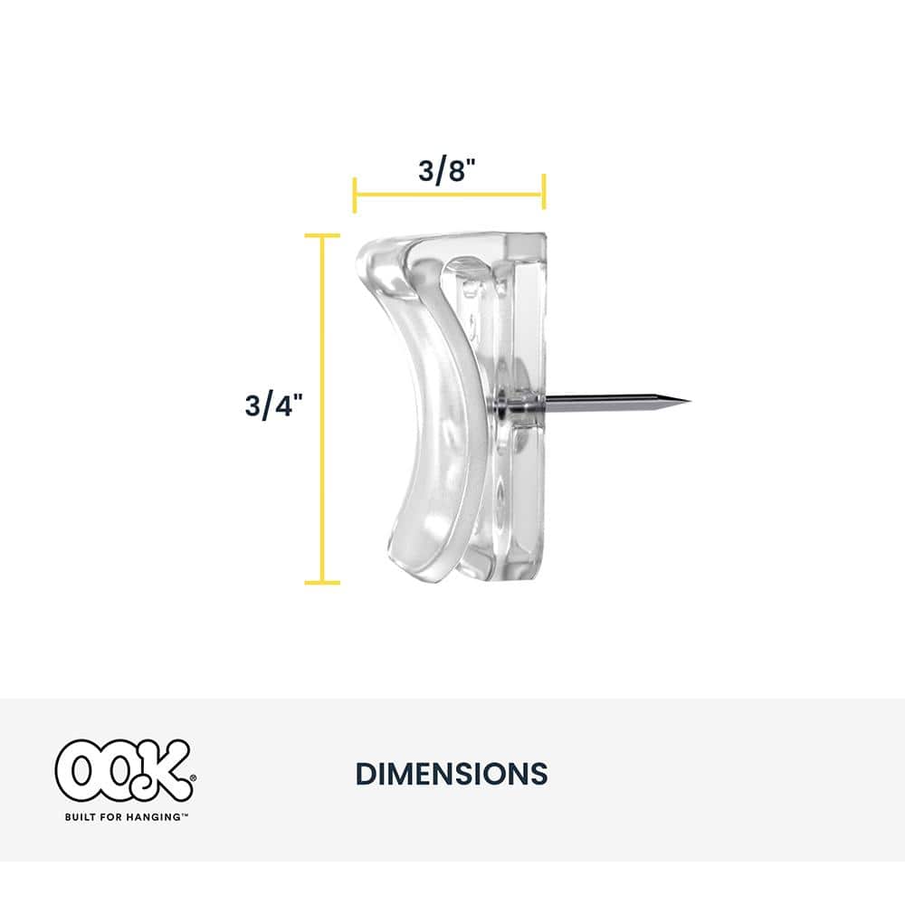 OOK 6-Pieces Clear Picture Clip Push Pin (2)