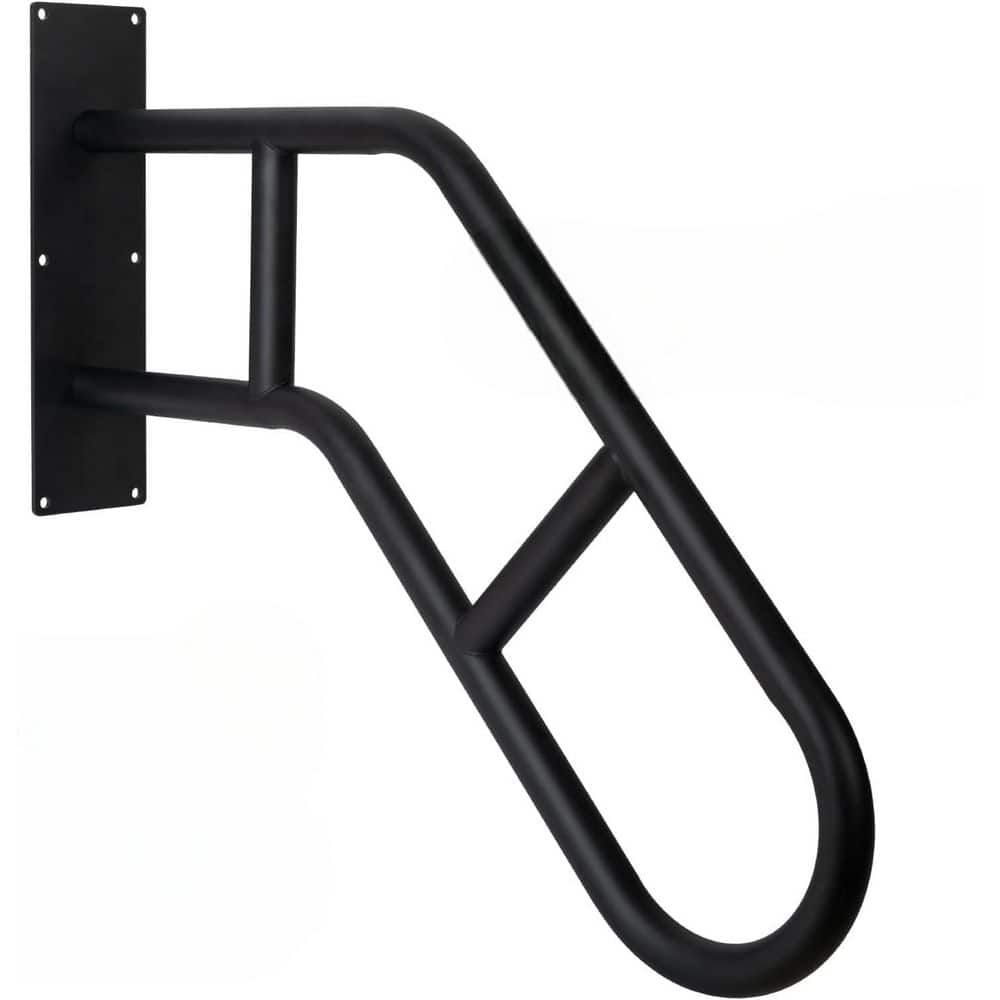 Afoxsos U-Shape Wall Mount Hand Rails for Outdoor and Indoor Steps, Heavy-Duty Safety for Seniors, Weather-Resistant, Metal (1)