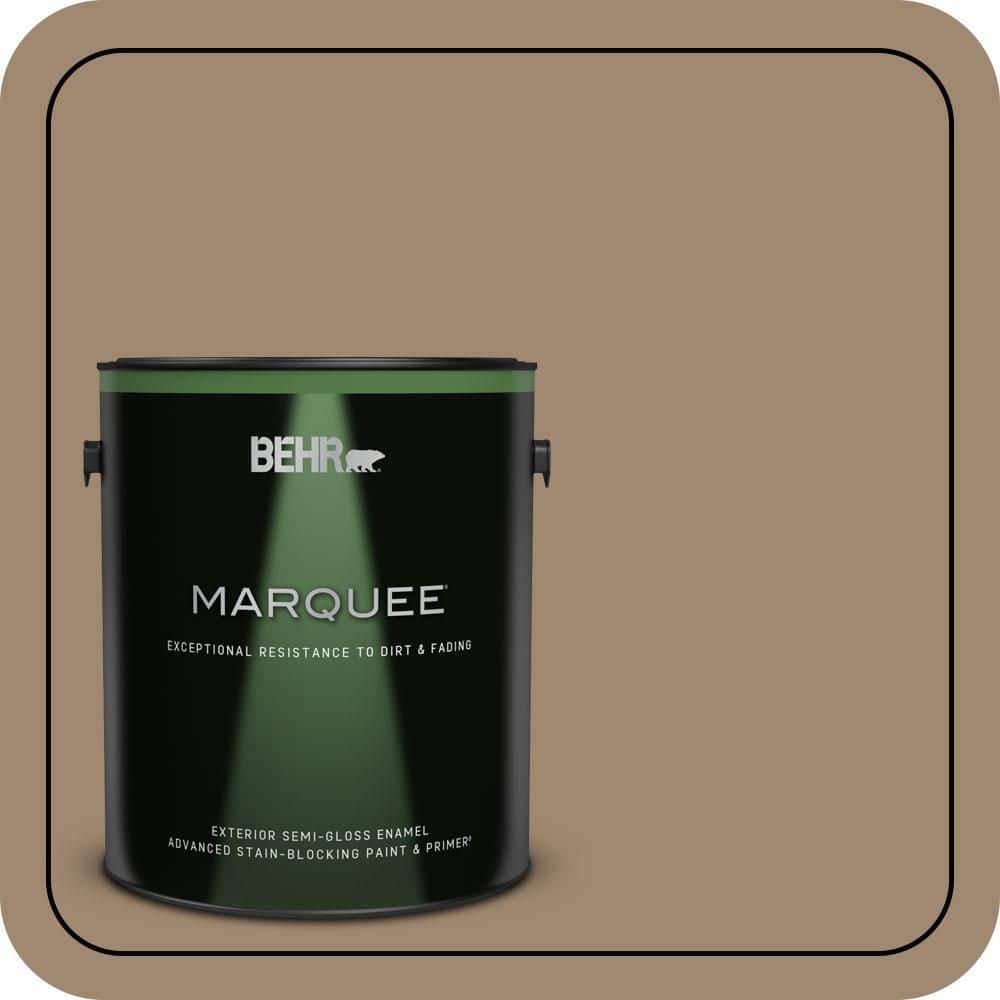 BEHR MARQUEE 1 gal. #700D-5 Toffee Crunch Semi-Gloss Enamel Exterior Paint & Primer