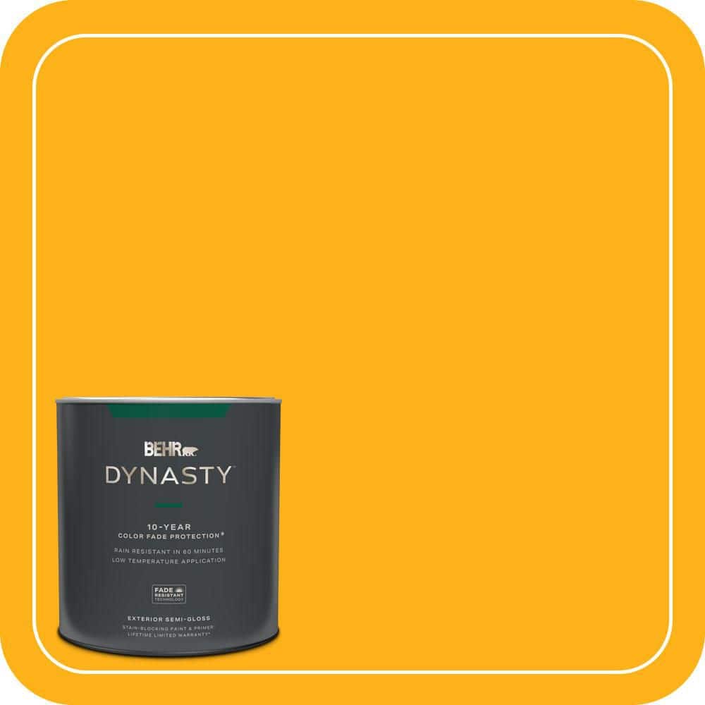 BEHR DYNASTY 1 qt. #S-G-340 Sun Ray Semi-Gloss Exterior Stain-Blocking Paint & Primer