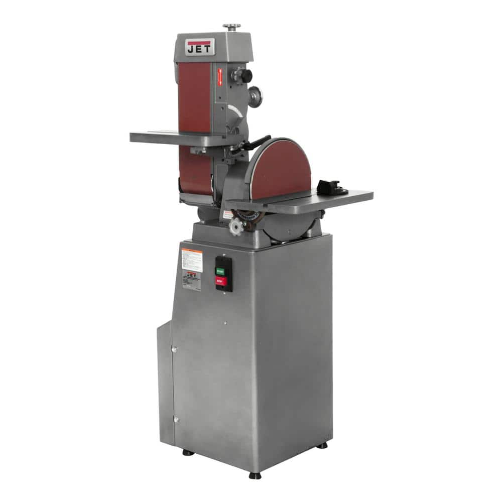 Jet 6 in. x 48 in. Industrial Combination Belt and 12 in. Disc Finishing Machine (1)