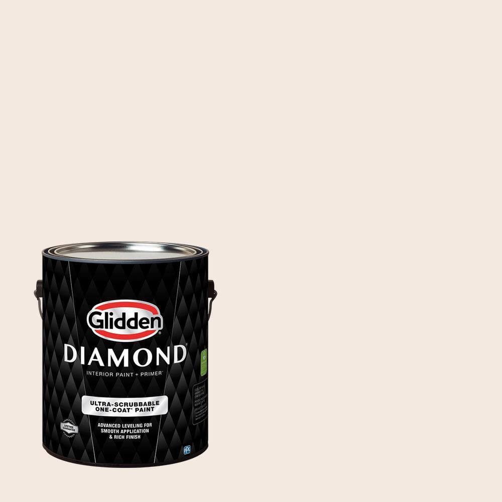 Glidden Diamond 1 gal. PPG1193-1 Scalloped Shell Semi-Gloss Interior Paint with Primer