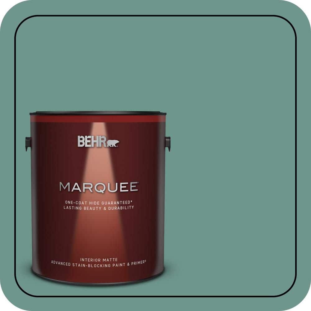 BEHR MARQUEE 1 gal. #M440-5 Lunar Tide One-Coat Hide Matte Interior Paint & Primer (2)