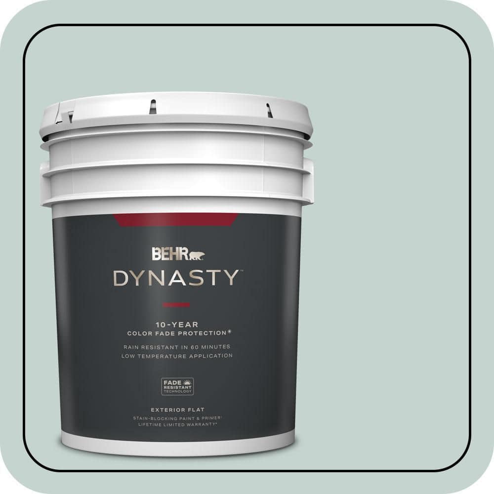 BEHR DYNASTY 5 gal. #490E-3 Celtic Gray Flat Exterior Stain-Blocking Paint & Primer