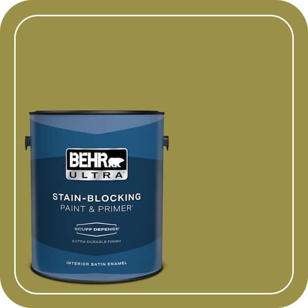 BEHR PREMIUM PLUS Home Decorators Collection #HDC-FL13-8 Tangy Dill Enamel Interior/Exterior Paint & Primer Color Sample (3)