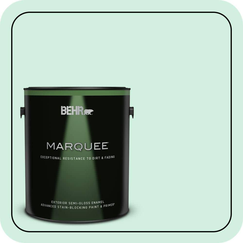 BEHR MARQUEE 1 gal. #480C-2 Pastel Jade Semi-Gloss Enamel Exterior Paint & Primer (1)