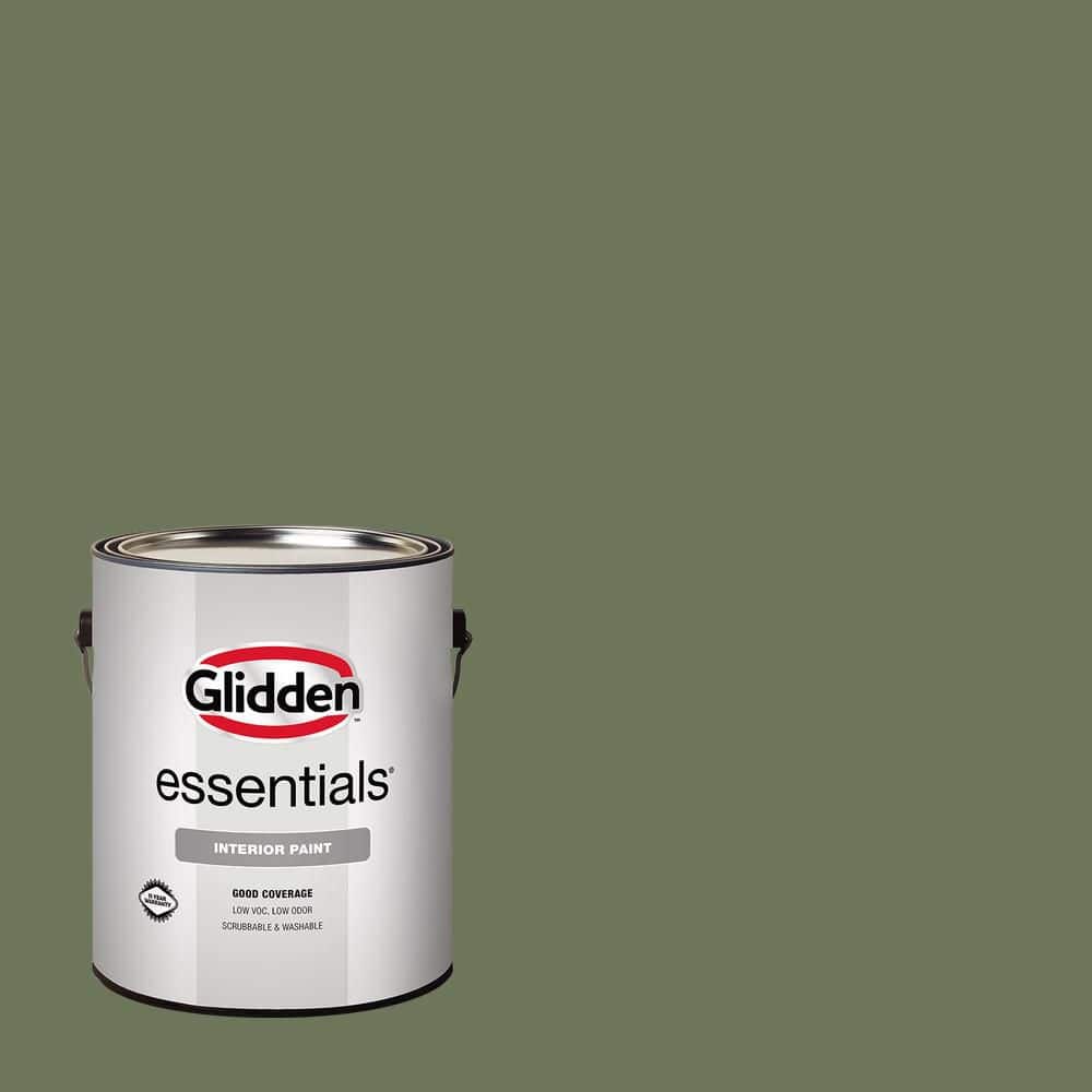 Glidden Essentials 1 gal. PPG1124-6 Dark Sage Flat Interior Paint