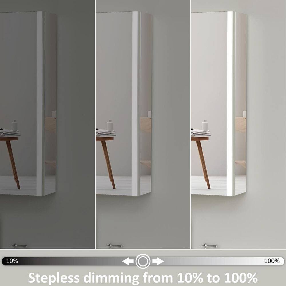 Buruis 48 in. W x 32 in. H Silver Rectangular Aluminum Medicine Cabinet with Mirror, Anti-Fog, Soft Close Hinges, ETL Certified (2)