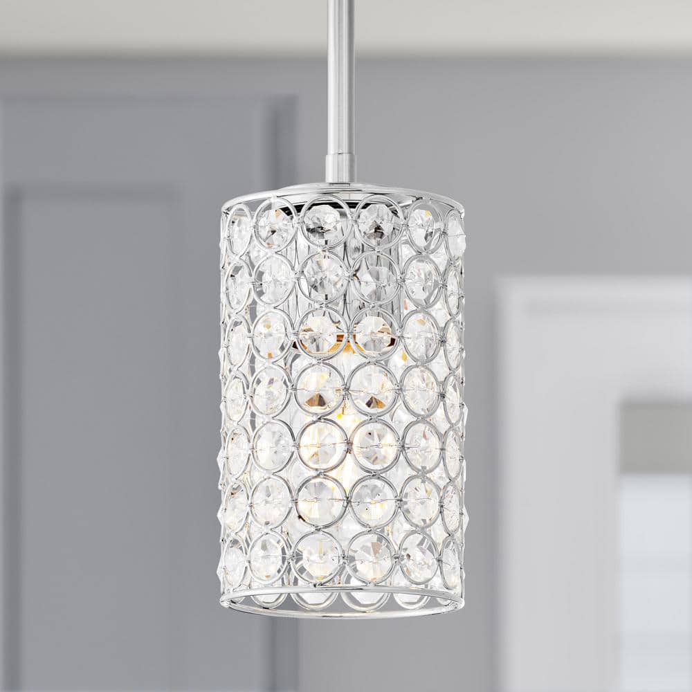 PRIVATE BRAND UNBRANDED 4 in. Small Crystal Clear Acrylic Cylinder Pendant Lamp Shade with 2-1/4 in. Fitter (3)