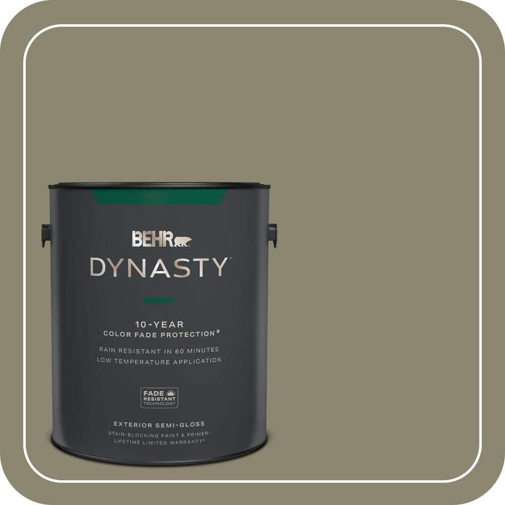 BEHR DYNASTY 1 gal. #PPU8-21 Mossy Bank Semi-Gloss Exterior Stain-Blocking Paint & Primer
