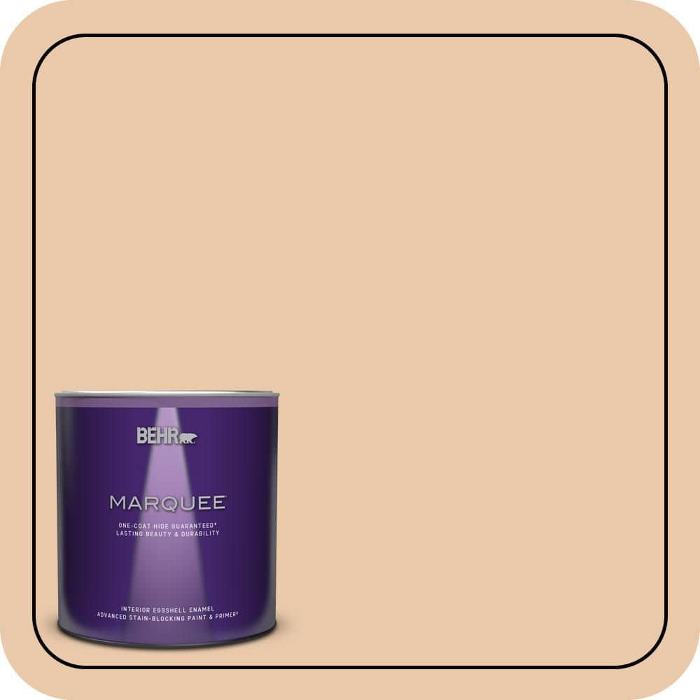 BEHR MARQUEE 1 qt. #S250-2 Almond Biscuit Eggshell Enamel Interior Paint & Primer