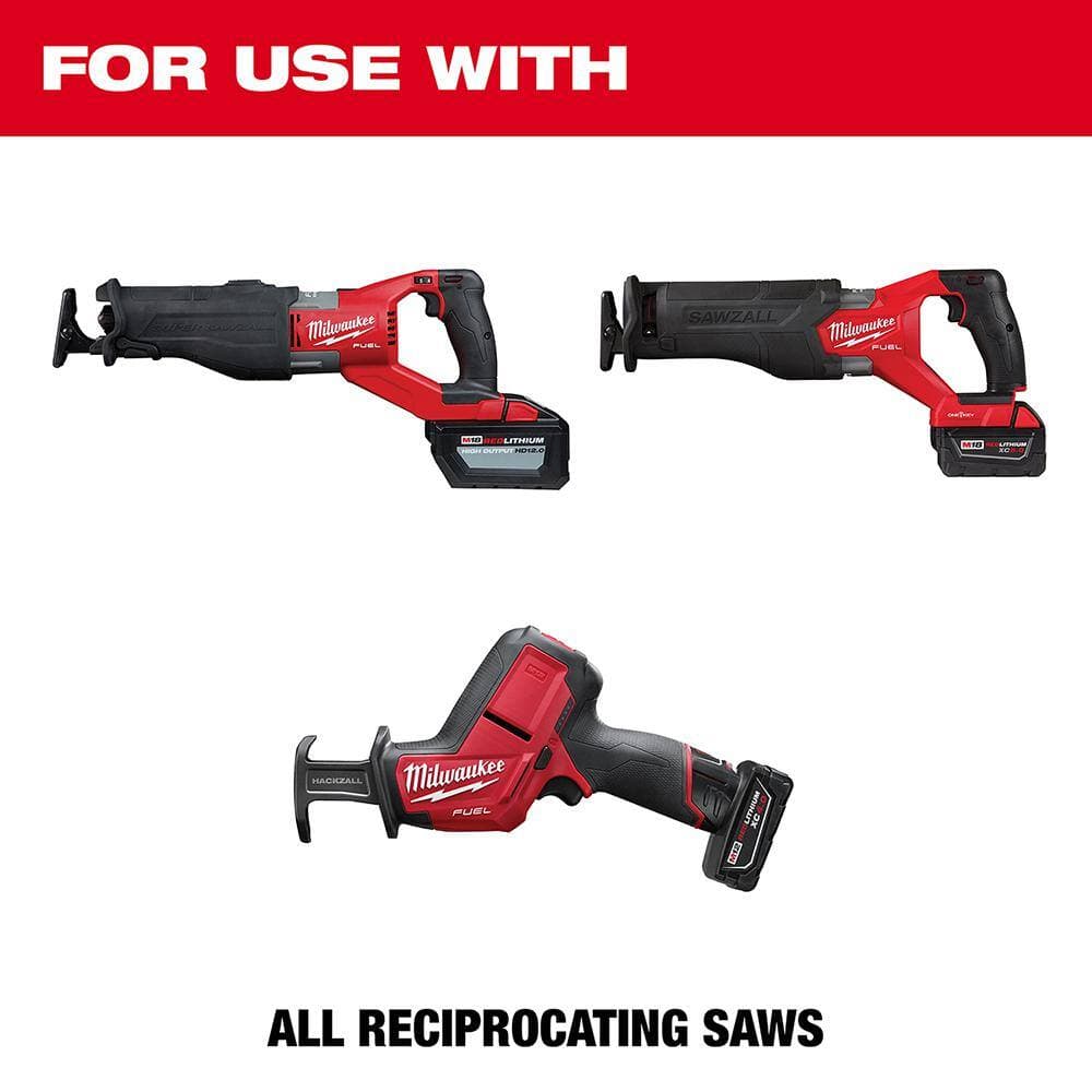 Milwaukee SAWZALL Nail-Embedded Wood & Metal Cutting Bi-Metal Reciprocating Saw Blades 5 TPI (32-Piece) w/ 5 Wood Cutting Blades (3)