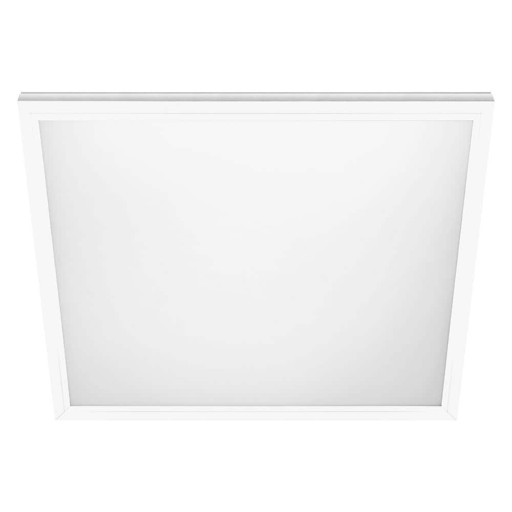 Commercial Electric 1-Pack 2 ft. x 2 ft. 4250 Lumens Non-Dimmable Integrated LED Flat Panel Ceiling Flush Mount Fixture Selectable 5CCT (2)