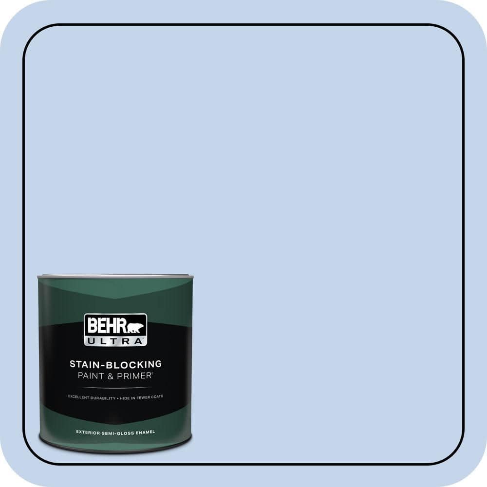 BEHR ULTRA 1 qt. #580A-3 Rain Song Semi-Gloss Enamel Exterior Paint & Primer