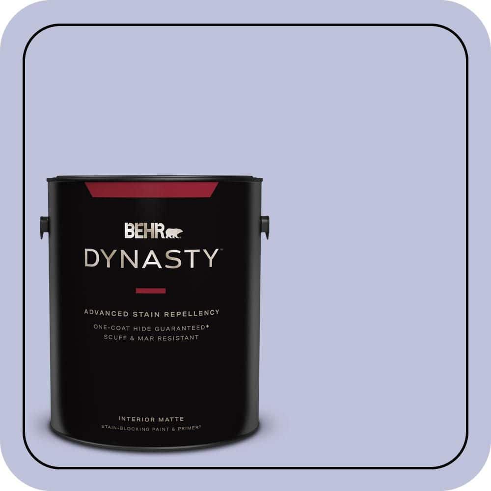 BEHR DYNASTY 1 gal. #610A-3 Lavender Sachet Matte Interior Stain-Blocking Paint & Primer