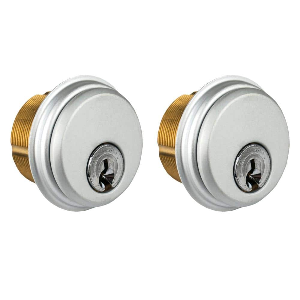 Global Door Controls 1-5/32 in. Brass Aluminum Keyed Alike Double Cylinder Mortise Lock for Adams Rite Type Storefront Door