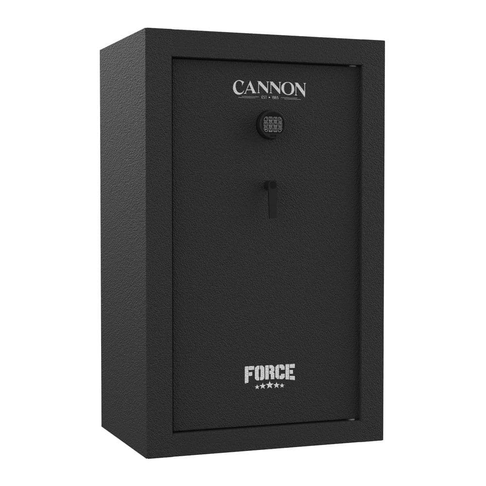 CANNON 48-Gun, 30min. Fire Resistant Safe, Electronic Lock w/Backup Key, Gun Safe, Hammertone Black Gloss