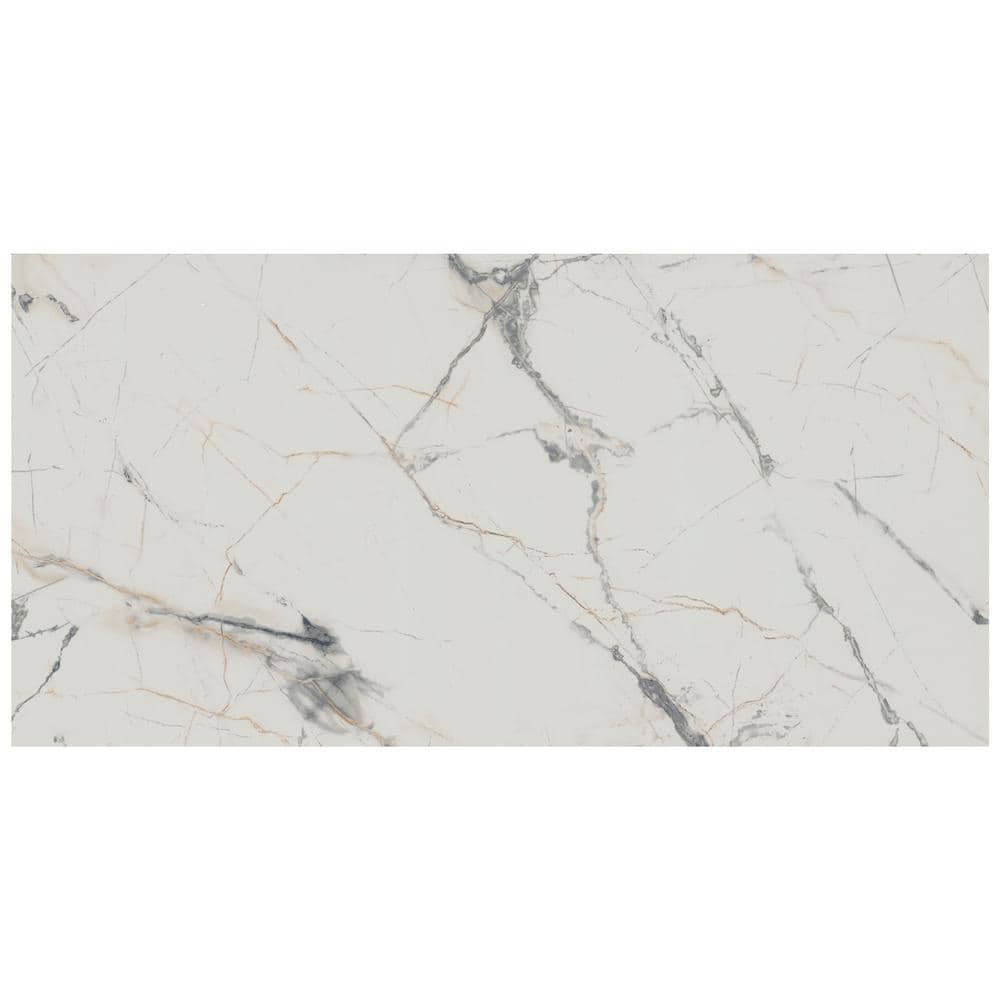MSI Lockson Mix 16 in. x 32 in. Polished Porcelain Marble Look Floor and Wall Tile (3.55 sq. ft./Each) (4)