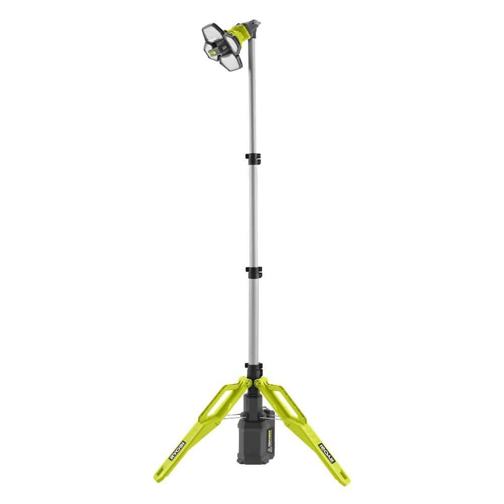 RYOBI ONE+ 18V HIGH PERFORMANCE Kit w/ (2) 4.0 Ah Batteries, 2.0 Ah Battery, Charger, & Hybrid Tri-Power Tripod Light (1)