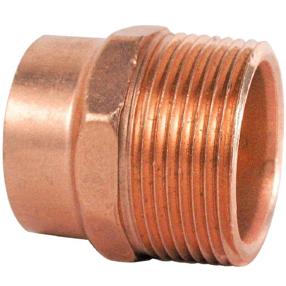Everbilt 1-1/4 in. Copper DWV Cup x MIP Male Adapter Fitting (1)