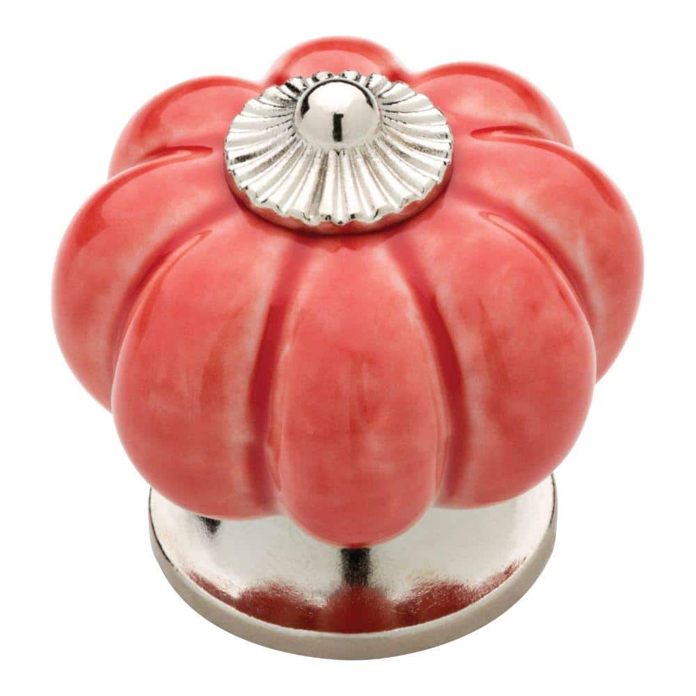 Liberty Ceramic Melon 1-1/2 in. (38 mm) Navy Blue Round Cabinet Knob (1)