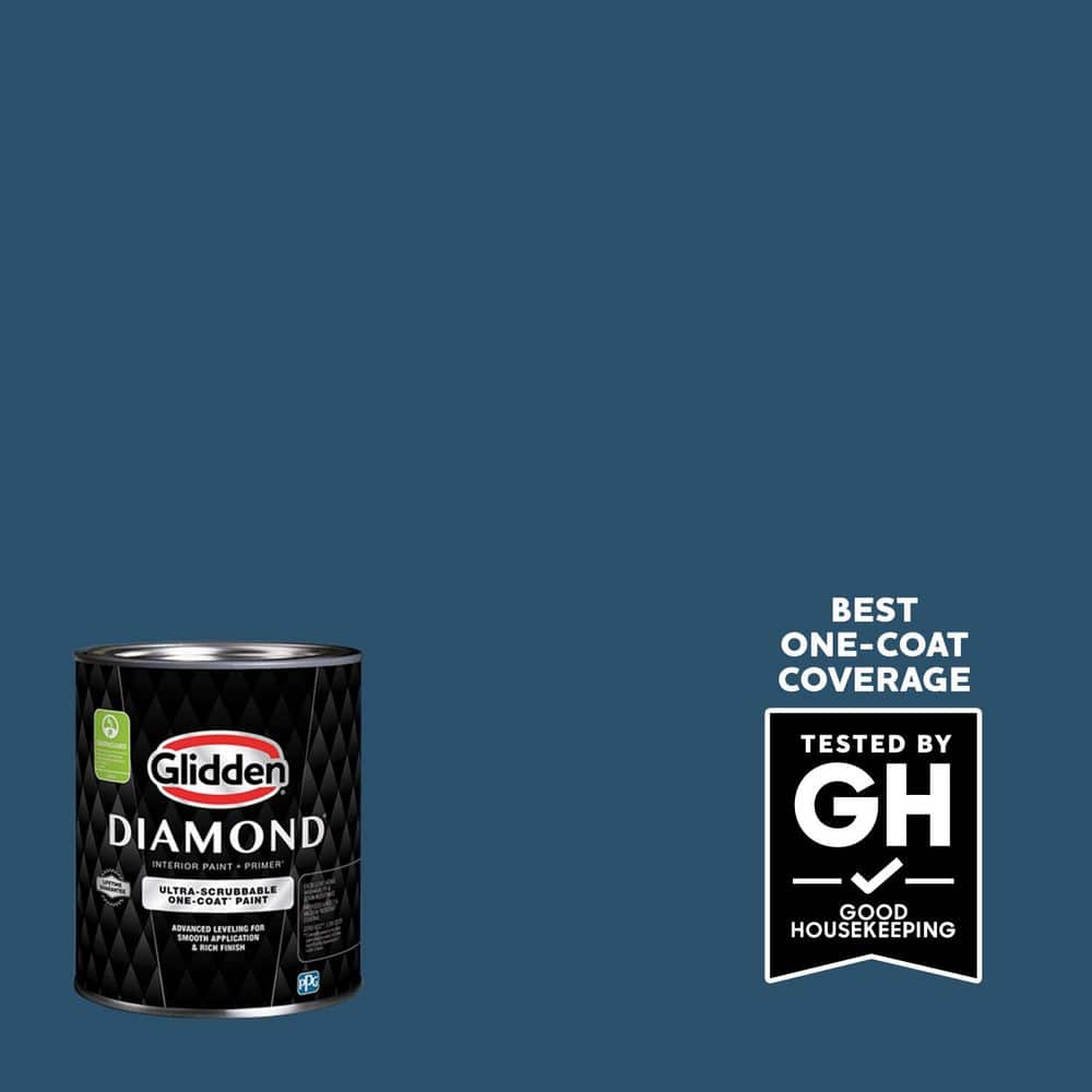 Glidden Diamond 1 qt. Shimmering Sea PPG1152-7 Eggshell Interior Paint with Primer