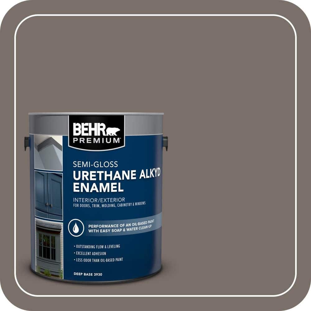 BEHR PREMIUM 1 gal. #N200-6 Kindling Urethane Alkyd Semi-Gloss Enamel Interior/Exterior Paint