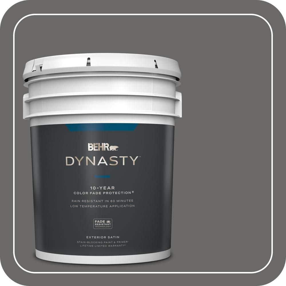 BEHR DYNASTY 5 gal. #T11-5 Not So Innocent Satin Enamel Exterior Stain-Blocking Paint & Primer