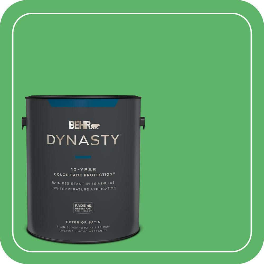 BEHR DYNASTY 1 gal. #P390-6 Lawn Party Satin Enamel Exterior Stain-Blocking Paint & Primer