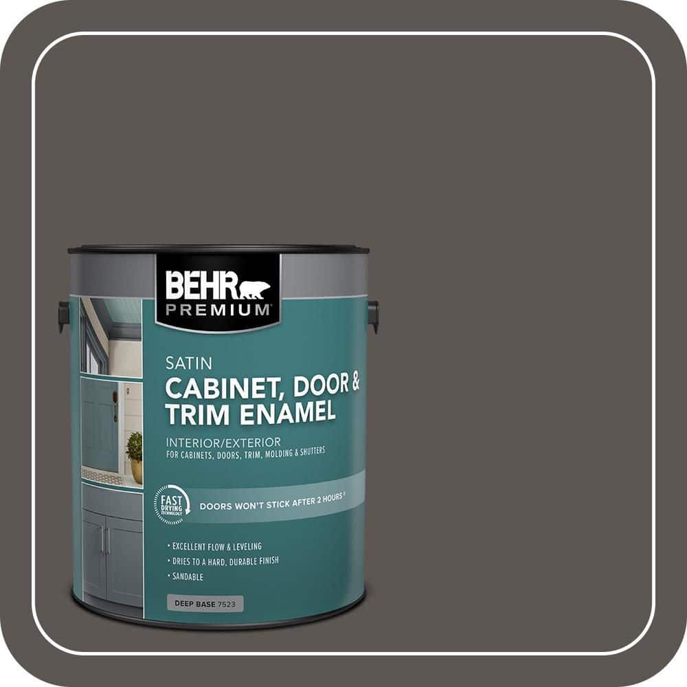 BEHR PREMIUM 1 gal. #MQ2-62 Peppery Satin Enamel Interior/Exterior Cabinet, Door & Trim Paint