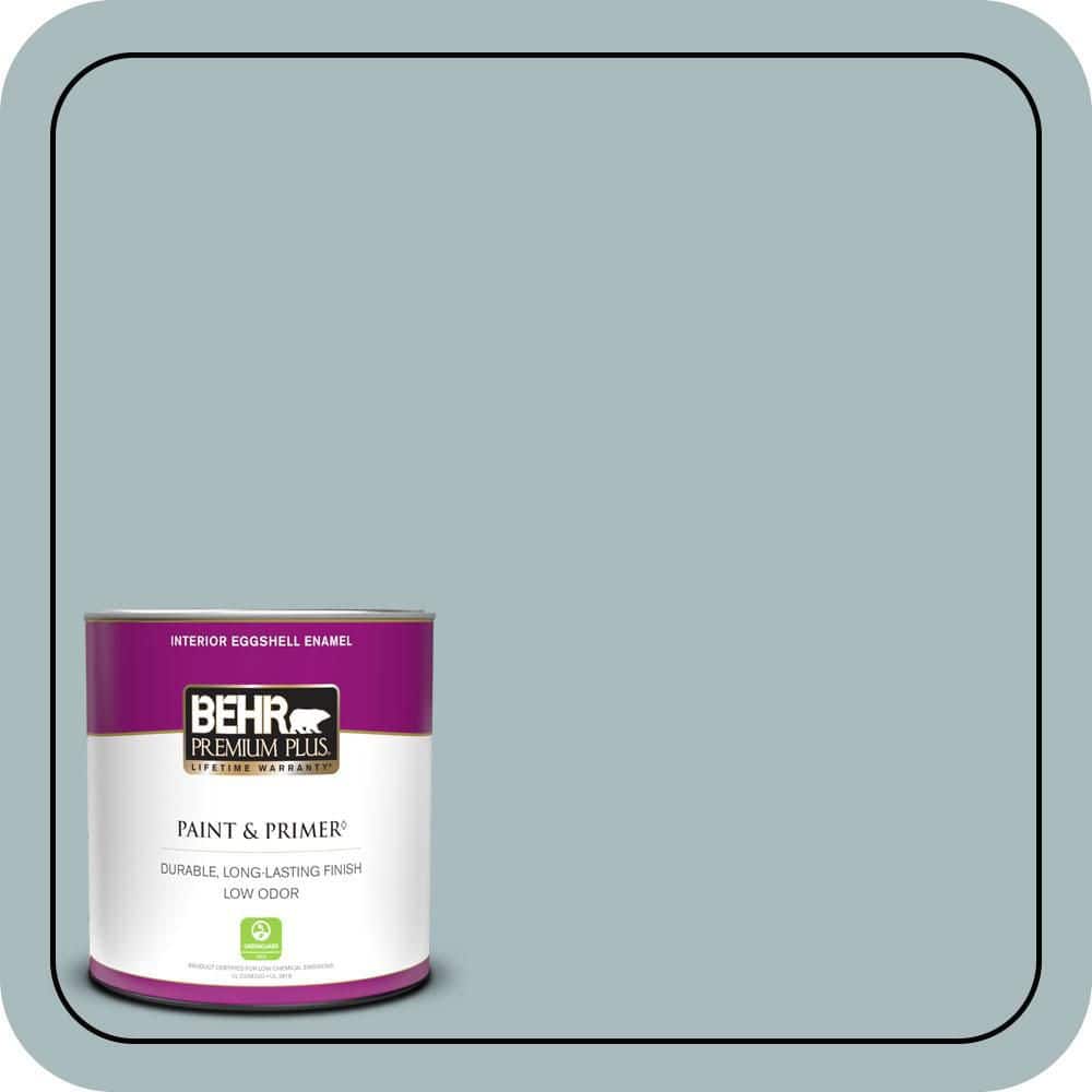 BEHR PREMIUM PLUS 1 qt. #MQ6-04 Gray Wool Eggshell Enamel Low Odor Interior Paint & Primer