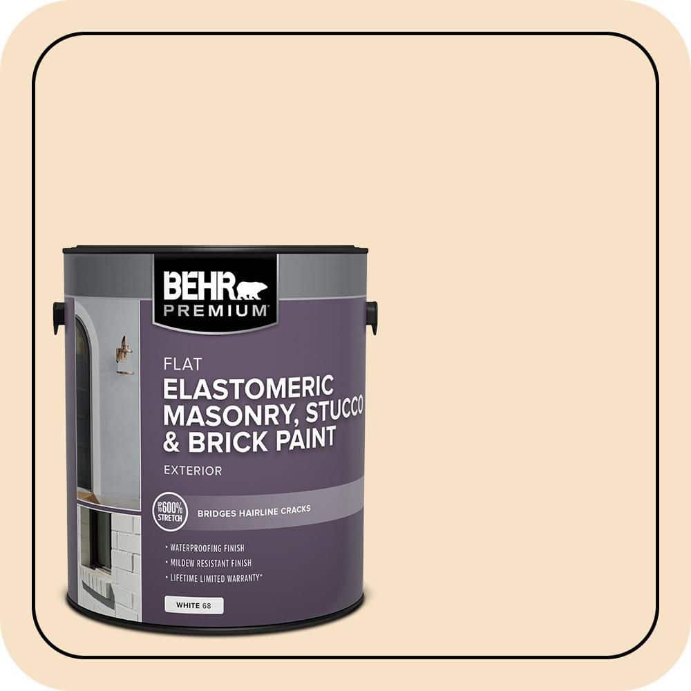BEHR PREMIUM 1 gal. #M250-1 Frosting Cream Elastomeric Masonry, Stucco and Brick Exterior Paint (1)