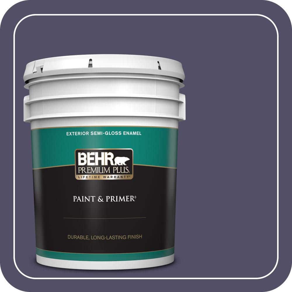 BEHR PREMIUM PLUS 5 gal. #PPU16-19 Mardi Gras Semi-Gloss Enamel Exterior Paint & Primer