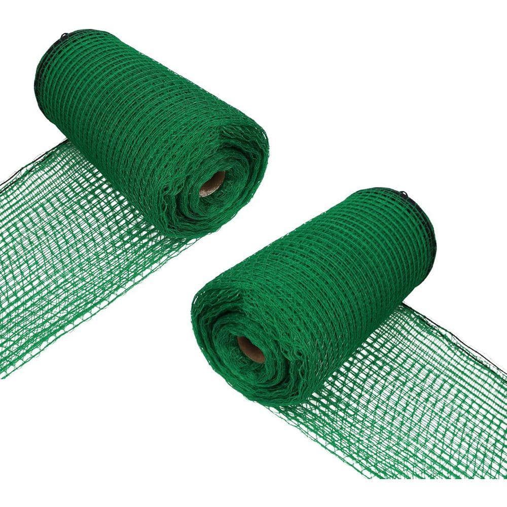KIWDZFU 4 ft. x 100 ft. Green Temporary Fence Plastic Mesh Safety Barrier for Garden Construction Animal Protection (2)