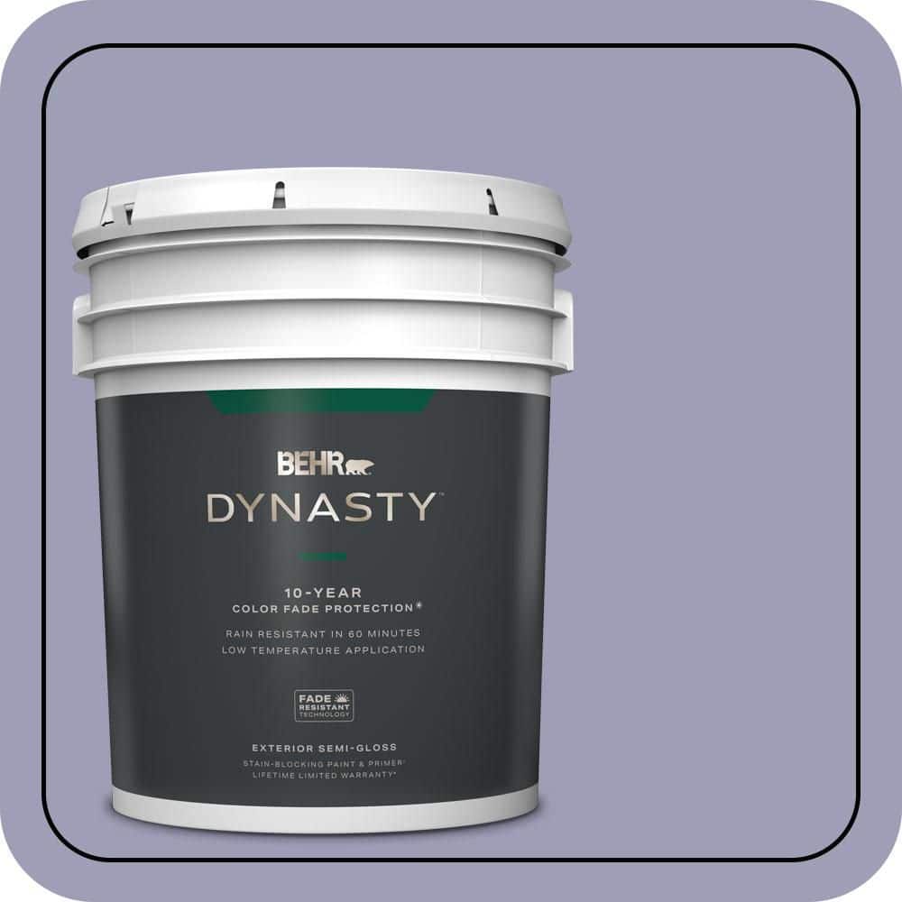 BEHR DYNASTY 5 gal. #630F-4 Wild Thistle Semi-Gloss Enamel Exterior Stain-Blocking Paint & Primer