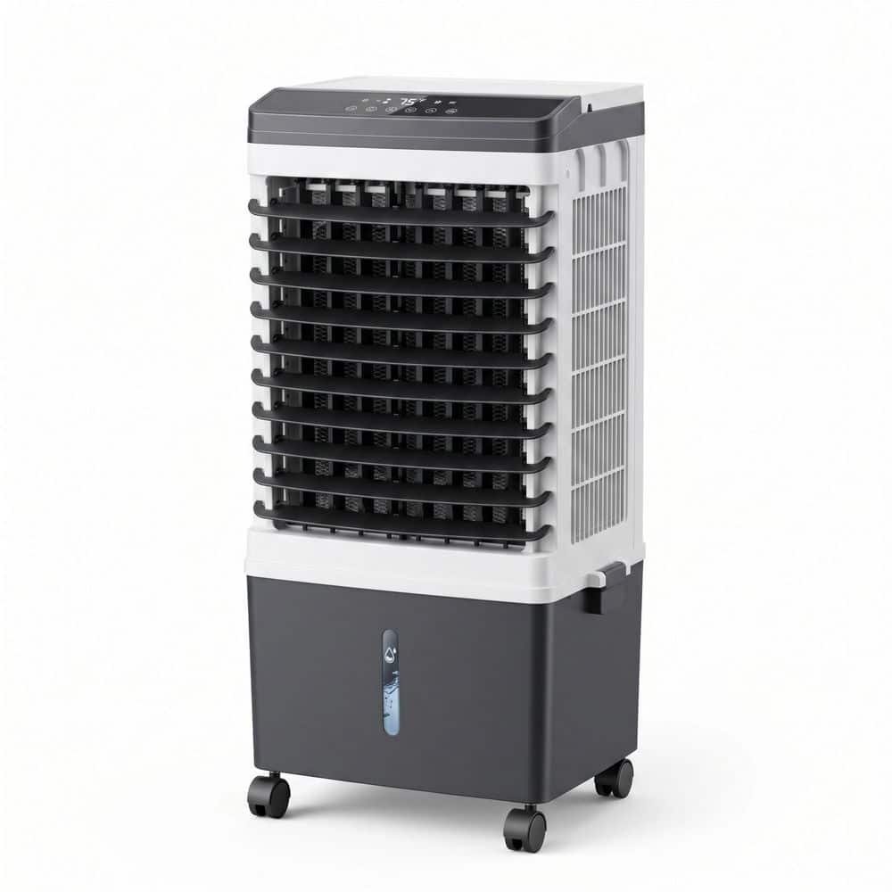 Uthfy 4 Gal. 3-Speed Portable Evaporative Air Cooler with Ultra-Slim Remote, 24H Timer and Adjustable Oscillation
